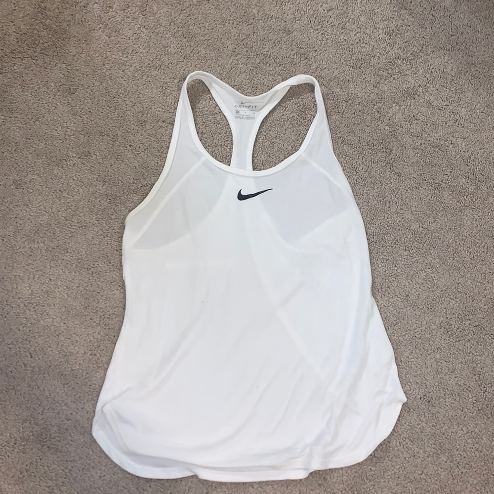 Nike White Dri-fit Tank